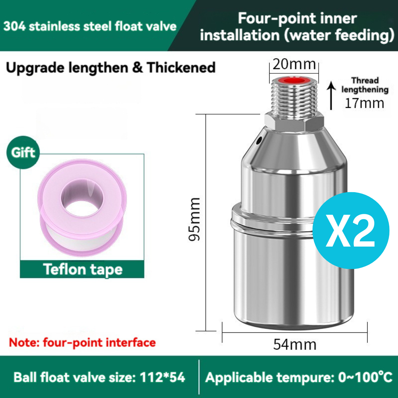 304 Stainless Steel Fully Automatic Water Level Control Float Valve