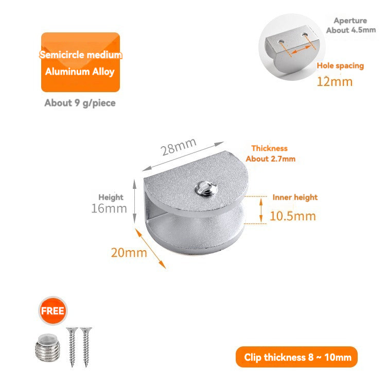 Multiple models of aluminum glass clamps /4PCS