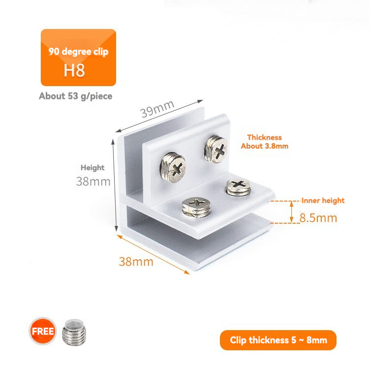 Multiple models of aluminum glass clamps /4PCS