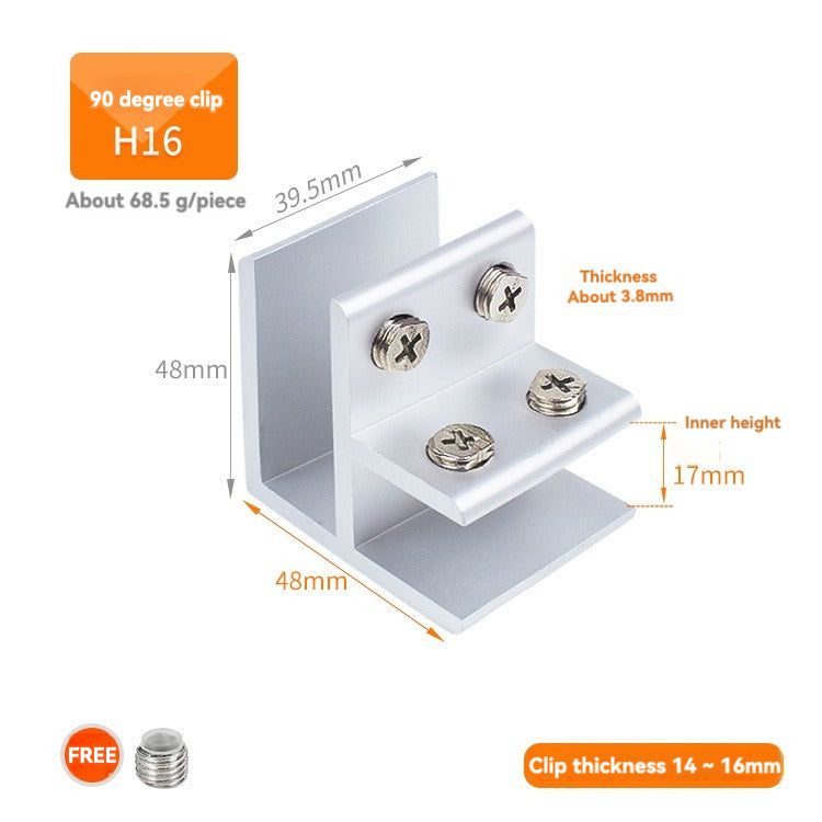 Multiple models of aluminum glass clamps /4PCS