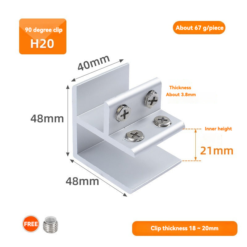 Multiple models of aluminum glass clamps /4PCS