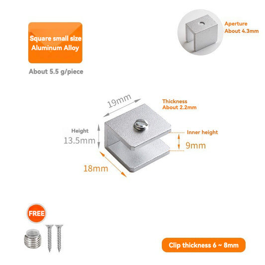 Multiple models of aluminum glass clamps /4PCS