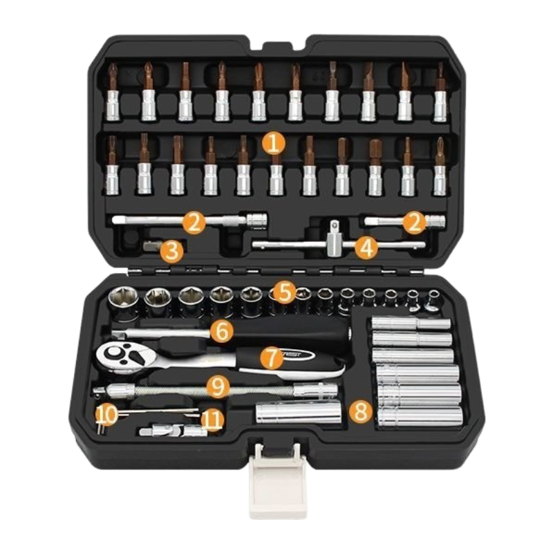 Multi-functional Repair Tools, 53 PCS Set of Hexagonal Socket Wrench Sleeve Tool Set