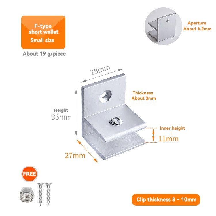 Multiple models of aluminum glass clamps /4PCS