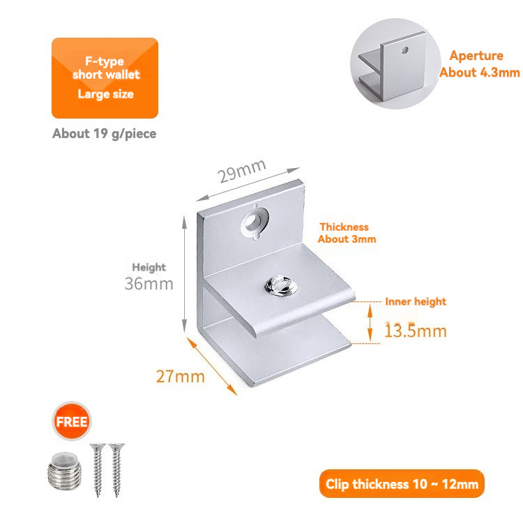 Multiple models of aluminum glass clamps /4PCS