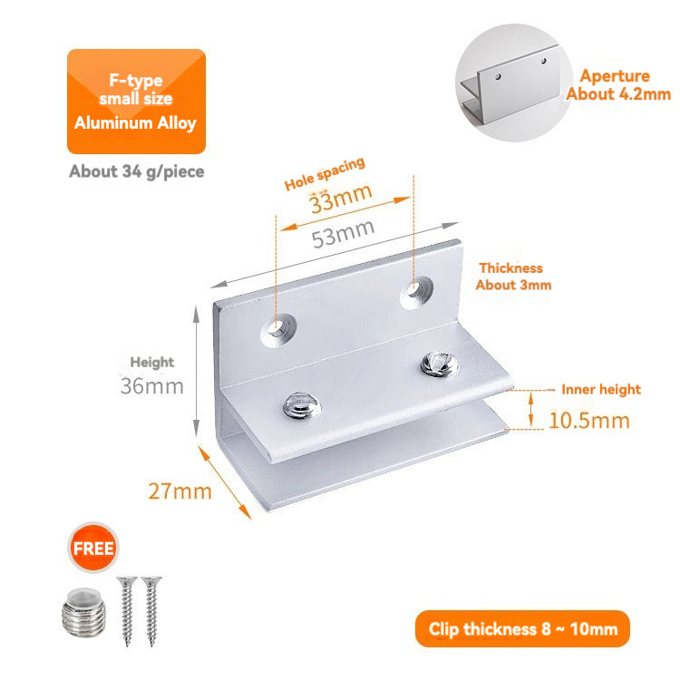 Multiple models of aluminum glass clamps /4PCS