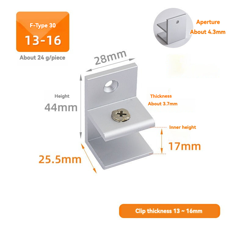 Multiple models of aluminum glass clamps /4PCS