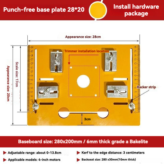 Precision Aluminum Router Table Insert Plate