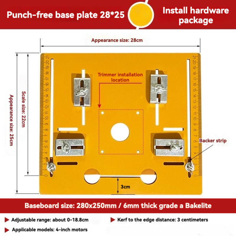 Precision Aluminum Router Table Insert Plate