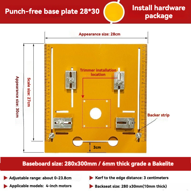 Precision Aluminum Router Table Insert Plate