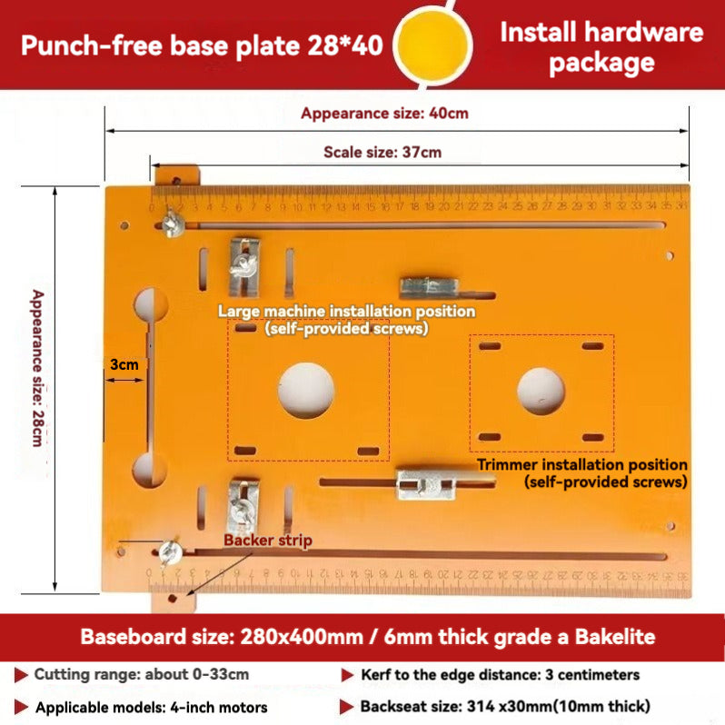 Precision Aluminum Router Table Insert Plate