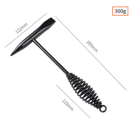 Multifunctional spring handle double-headed hammer