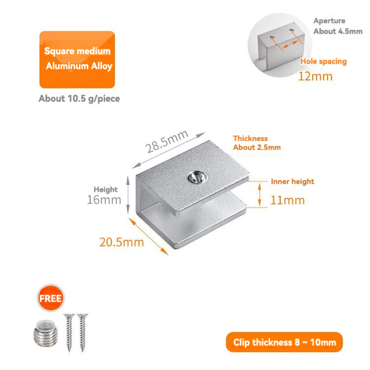 Multiple models of aluminum glass clamps /4PCS