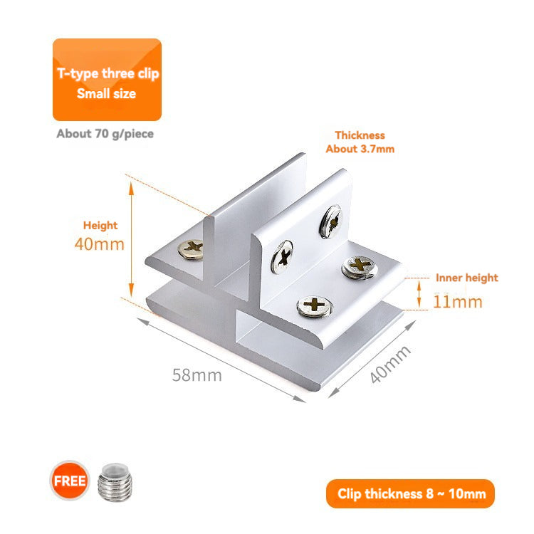 Multiple models of aluminum glass clamps /4PCS