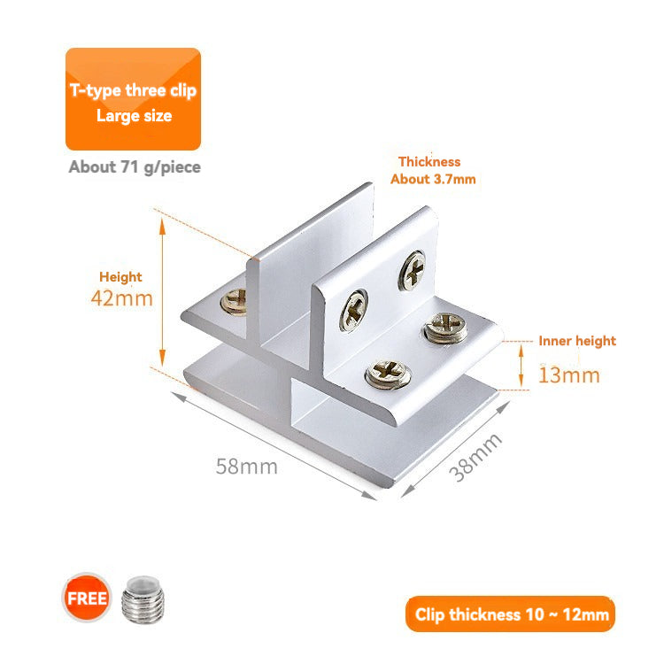 Multiple models of aluminum glass clamps /4PCS