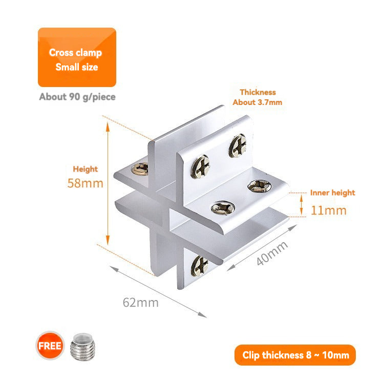 Multiple models of aluminum glass clamps /4PCS