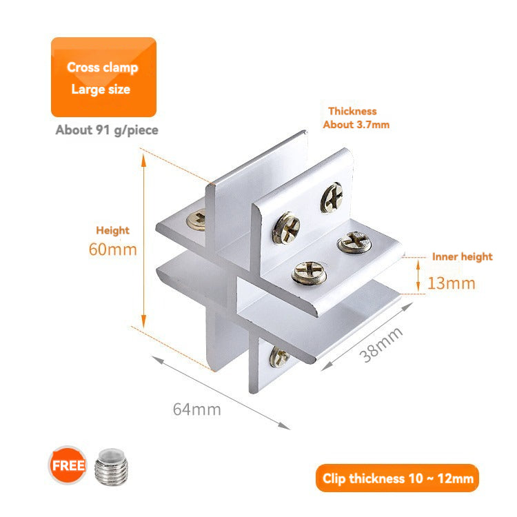 Multiple models of aluminum glass clamps /4PCS