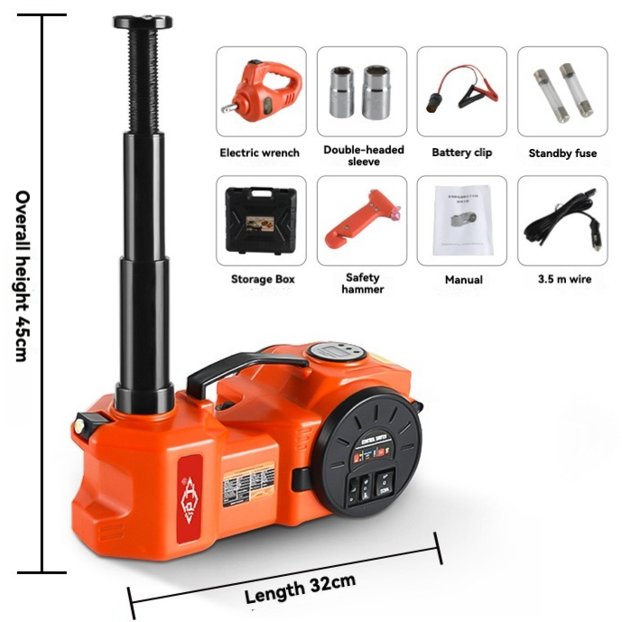 Electric hydraulic tire changing tool air pump digital jack 5 tons