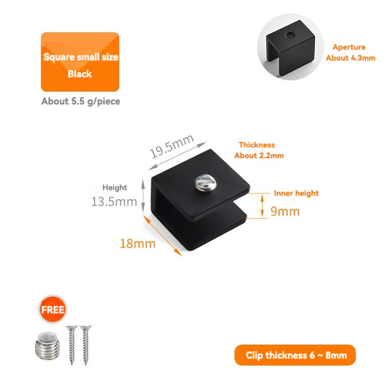 Multiple models of aluminum glass clamps /4PCS