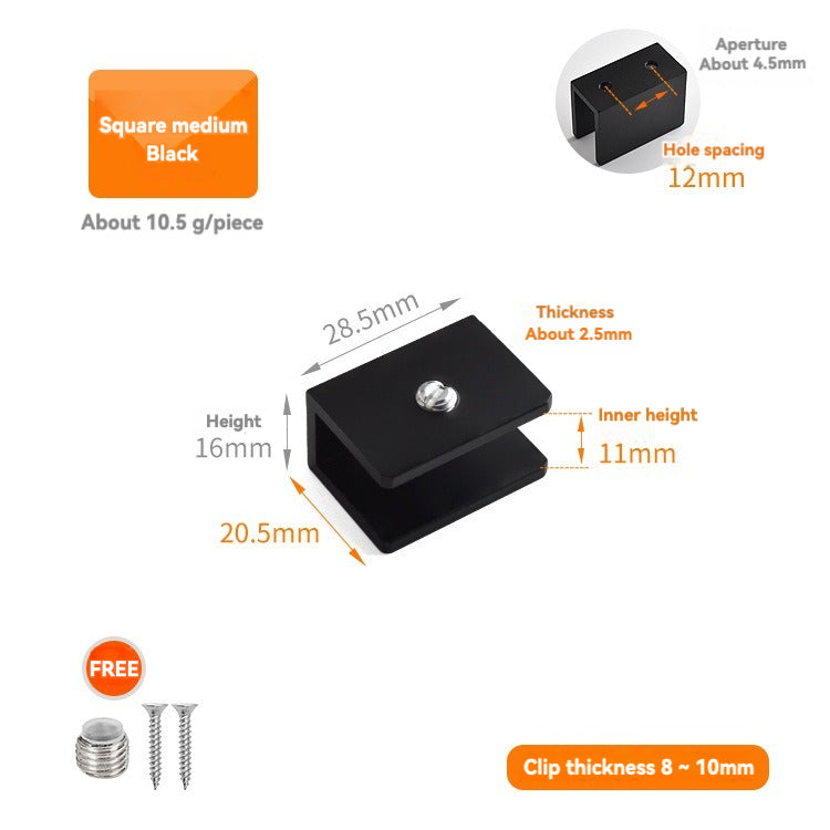 Multiple models of aluminum glass clamps /4PCS