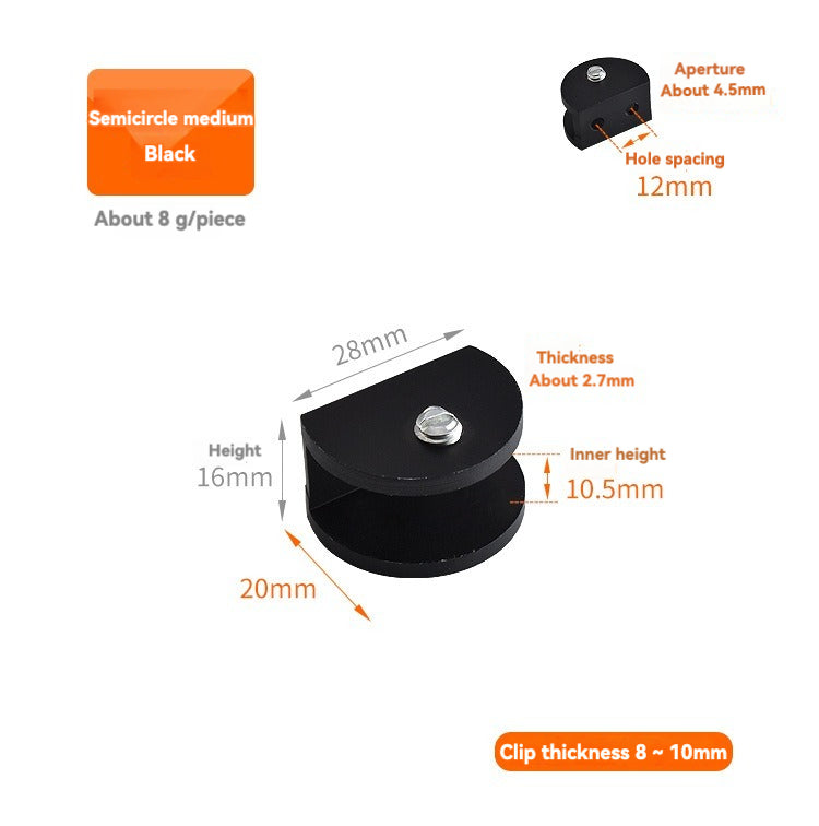 Multiple models of aluminum glass clamps /4PCS