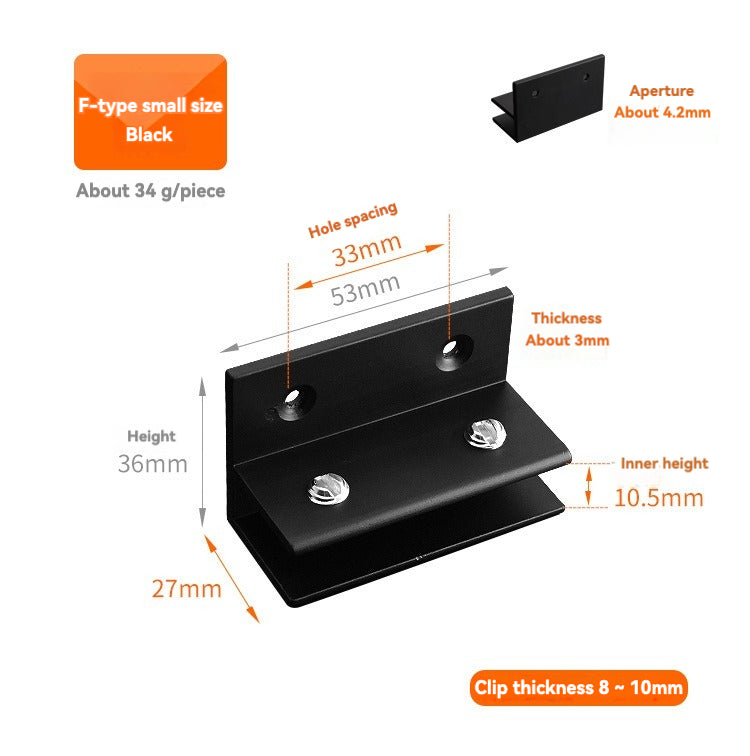 Multiple models of aluminum glass clamps /4PCS