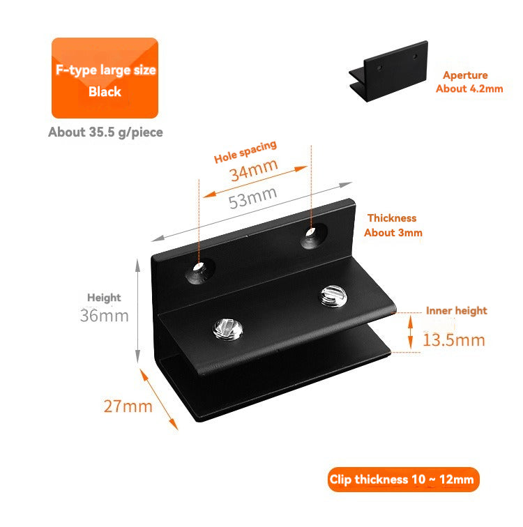 Multiple models of aluminum glass clamps /4PCS