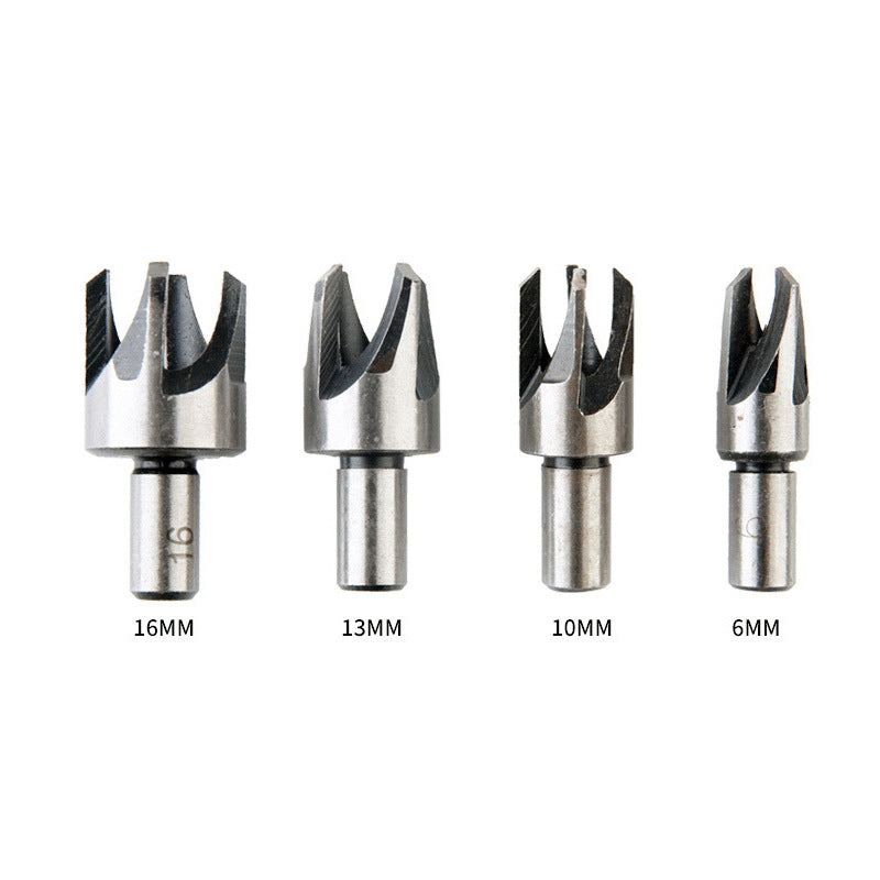 Wood Plug Cutter, Carbon Steel Straight and Taper Claw Drill Bit Set