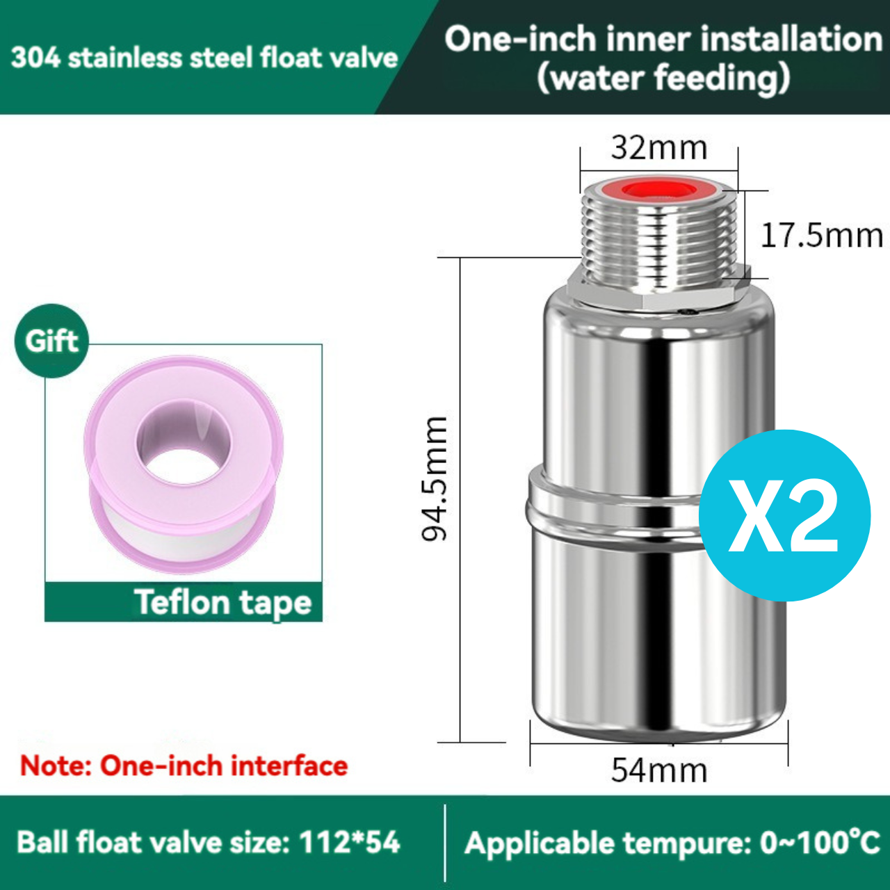 304 Stainless Steel Fully Automatic Water Level Control Float Valve