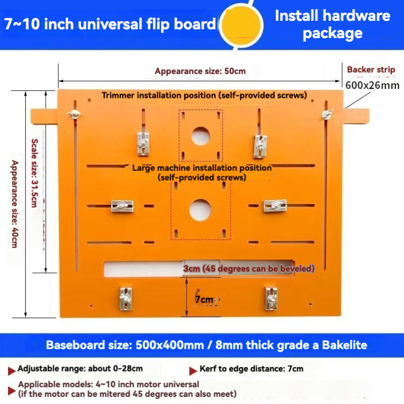 Precision Aluminum Router Table Insert Plate