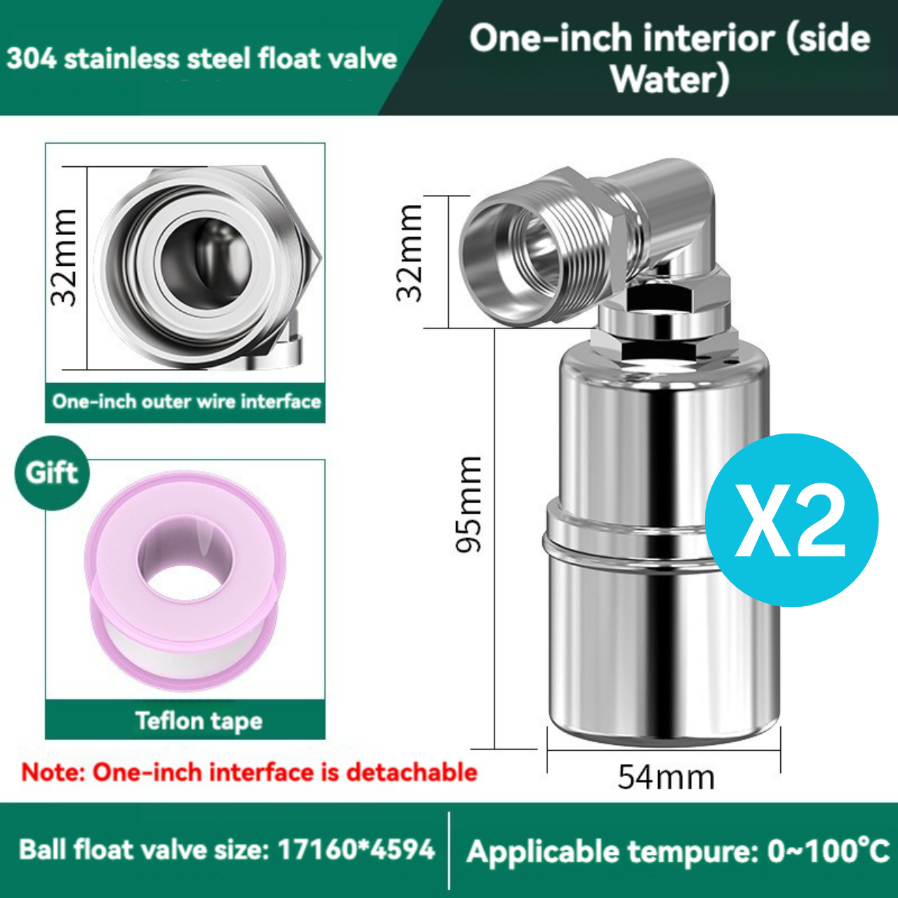 304 Stainless Steel Fully Automatic Water Level Control Float Valve