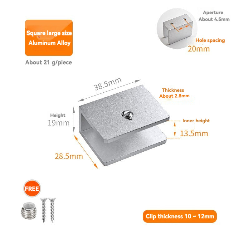 Multiple models of aluminum glass clamps /4PCS