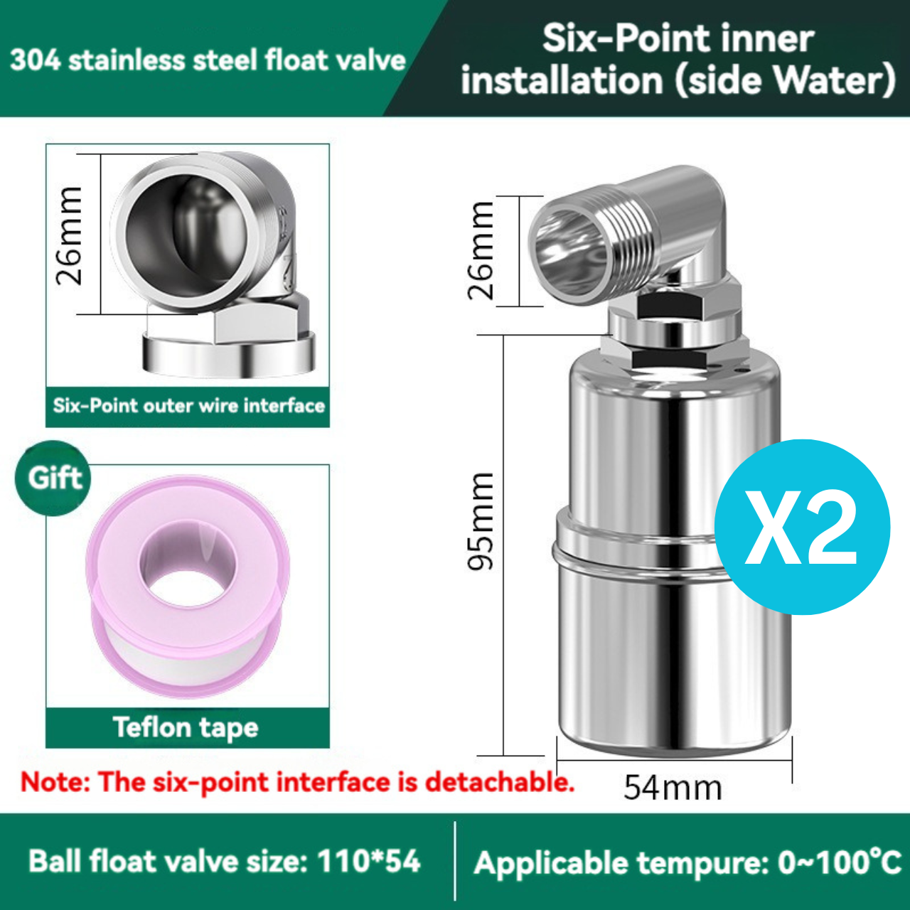 304 Stainless Steel Fully Automatic Water Level Control Float Valve