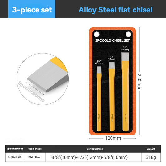 Punch and Chisel Set - Masonry Chisel for Brick, Wood, Metal and Stone