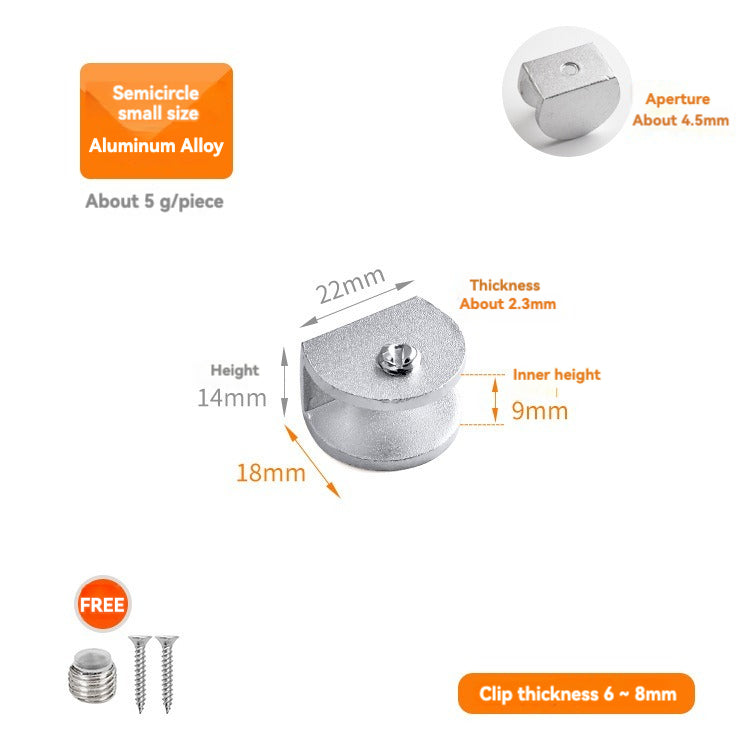 Multiple models of aluminum glass clamps /4PCS