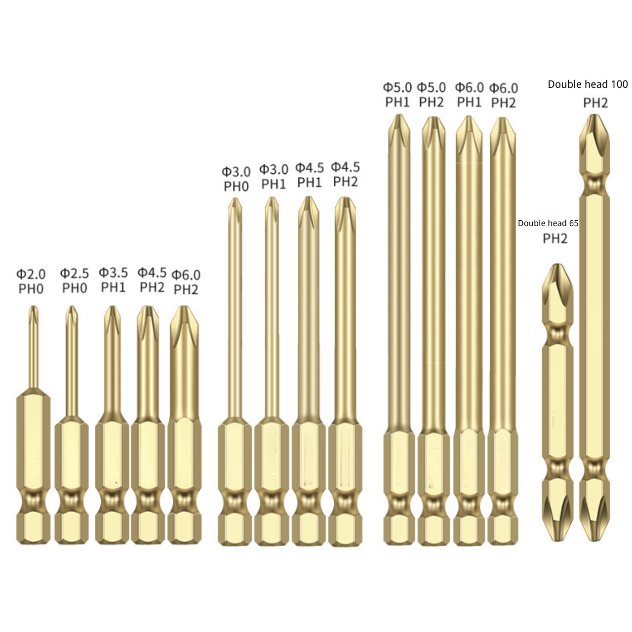 High Magnetic Head Cross Hand Drill Tungsten Steel Electric Screwdriver Screw Set