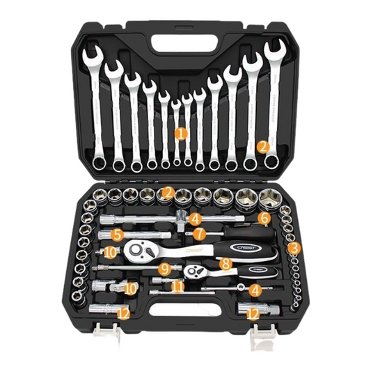 Multi-functional Repair Tools, 61 PCS Set of Hexagonal Socket Wrench Sleeve Tool Set